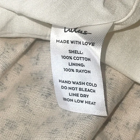 LULU’S x LUSH Fondest of Feelings Cream Floral Print Tiered Mini Dress Sz S - Picture 11 of 15